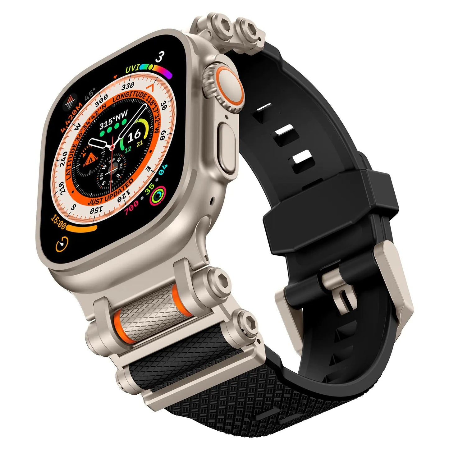 Silicone Gear Style Watch Band for Apple Watch Inaams