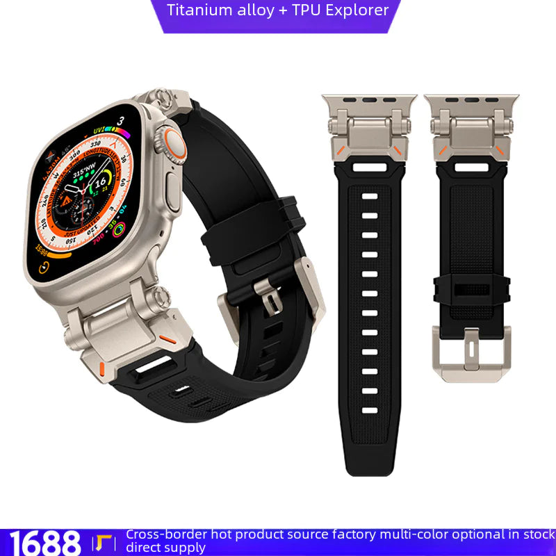 Ultra2 Titanium Steel + TPU Watch Strap Inaams