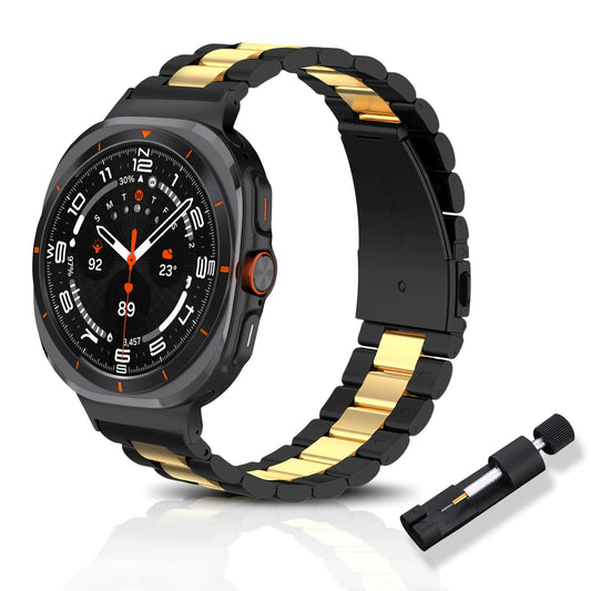 Galaxy Ultra Elegance Steel Strap - Black Gold Inaams